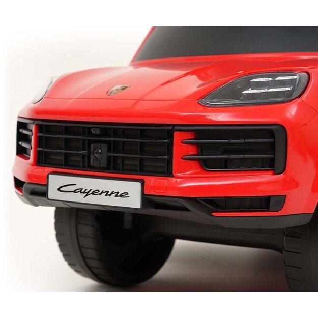 Milly Mally Porsche Cayenne red ride-on car with guide rod