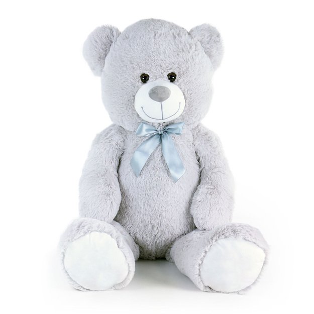 Big teddy bear Hugo with tag 80 cm