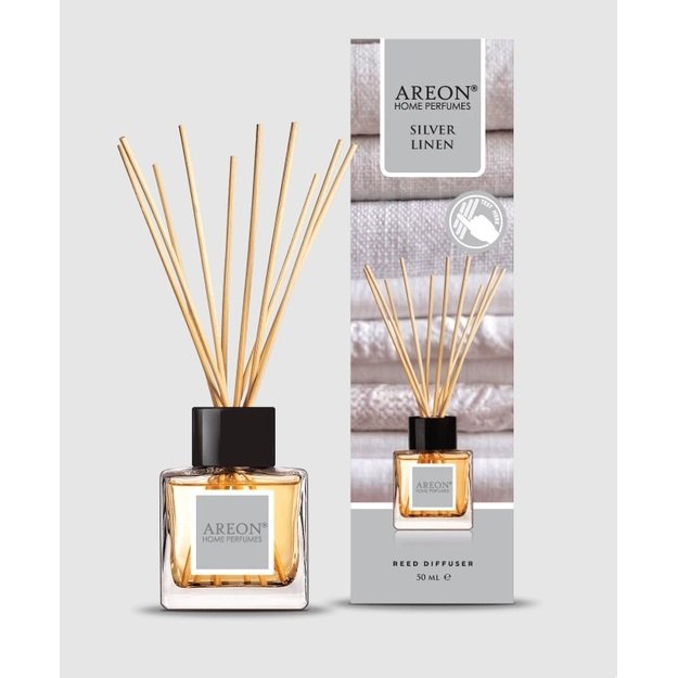Areon oro gaiviklis namams STICKS - Silver Linen 50 ml  