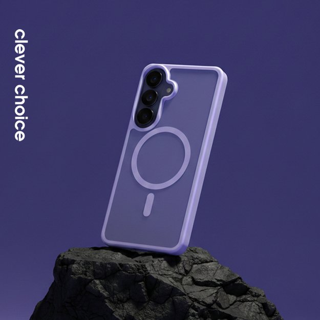 Crong Hybrid Matte Magnetic - MagSafe Case Samsung Galaxy A37 / A36 (lavender)