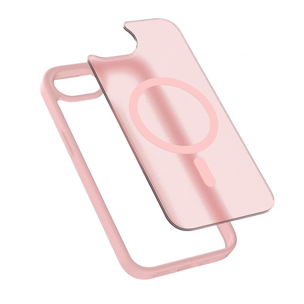 Crong Hybrid Matte Magnetic - MagSafe Case iPhone 17e / 16e (Pink)