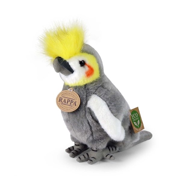 Rappa - Realistic Plush Toy Cockatiel Parrot 18 cm Eco-Friendly
