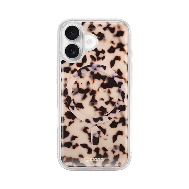 Crong Deluxe MAG Cover - iPhone 17 MagSafe Case (Blonde Tortoise)