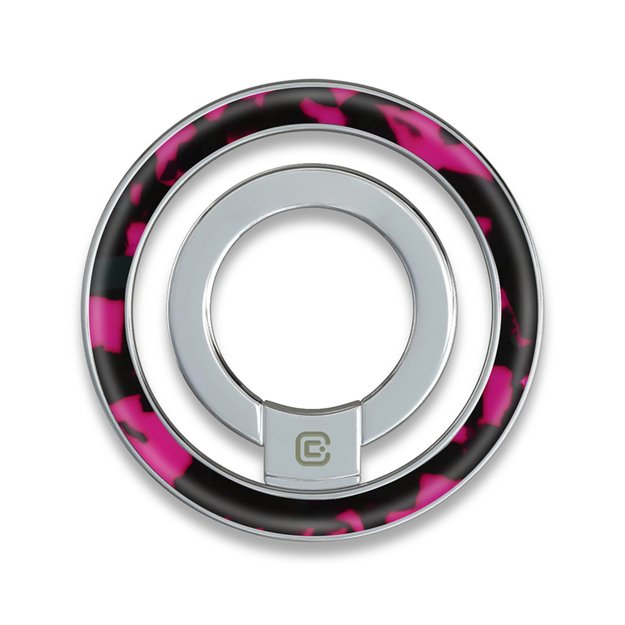 Crong Deluxe RING Holder - MagSafe Magnetic Phone Holder (Pink Tortoise)