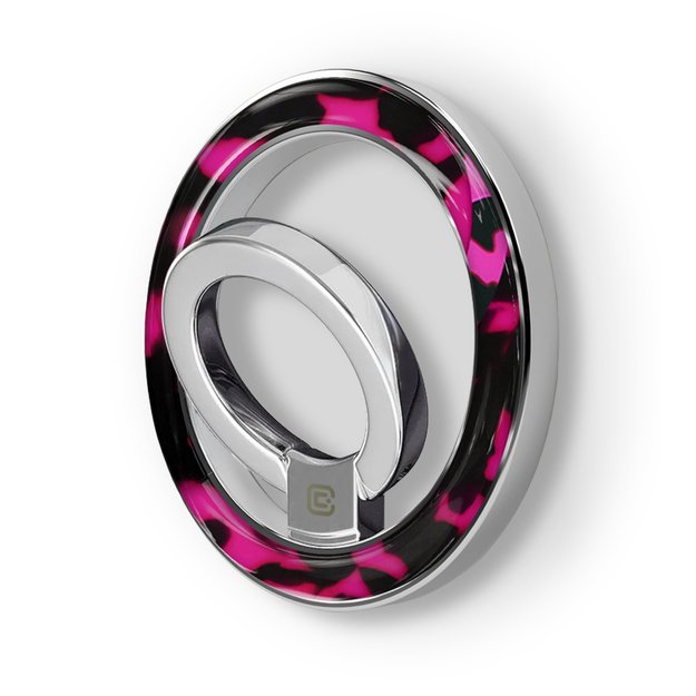 Crong Deluxe RING Holder - MagSafe Magnetic Phone Holder (Pink Tortoise)