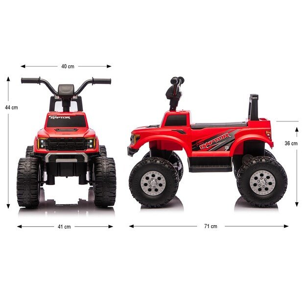 Ford F-150 Raptor Milly Mally Electric Ride-On Car red