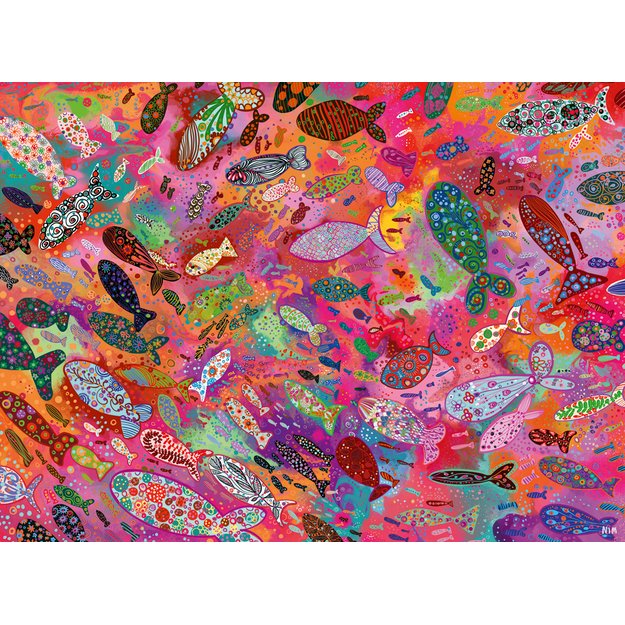 Ravensburger Puzzle 500 Pieces: Fish In Fuchsia