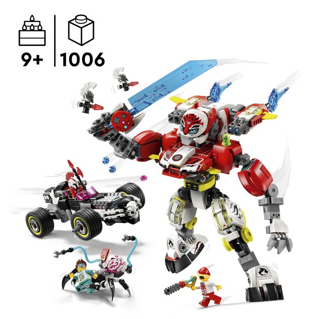 LEGO Dreamzzz Cooper s Tiger Mech & Zero s Hot Rod Car