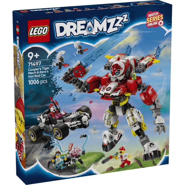 LEGO Dreamzzz Cooper s Tiger Mech & Zero s Hot Rod Car