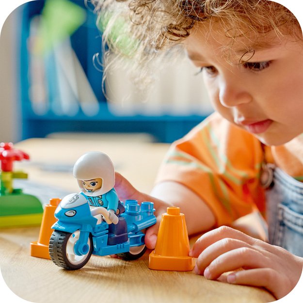  LEGO DUPLO Blue Police Motorcycle