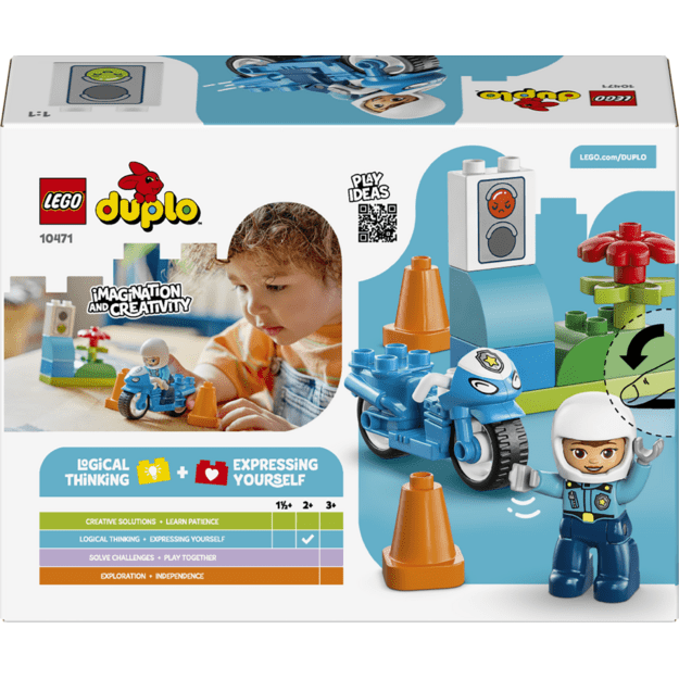  LEGO DUPLO Blue Police Motorcycle