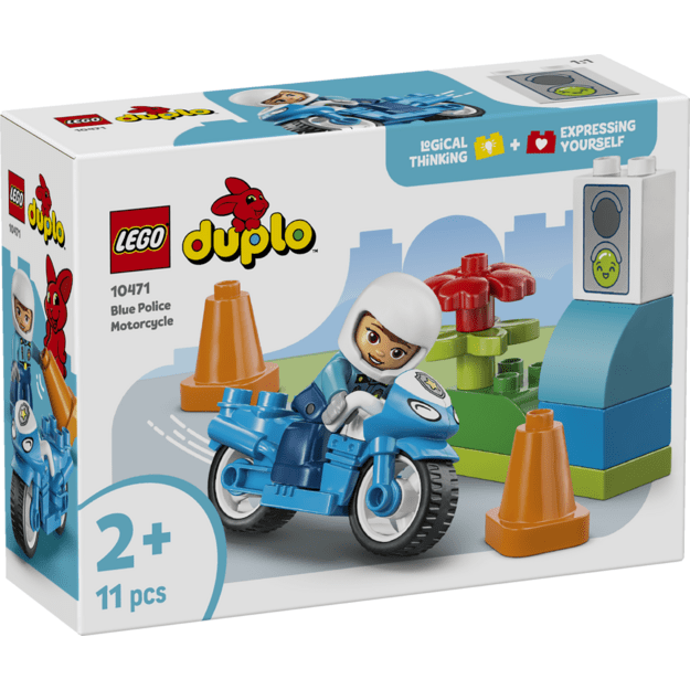  LEGO DUPLO Blue Police Motorcycle