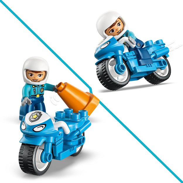  LEGO DUPLO Blue Police Motorcycle