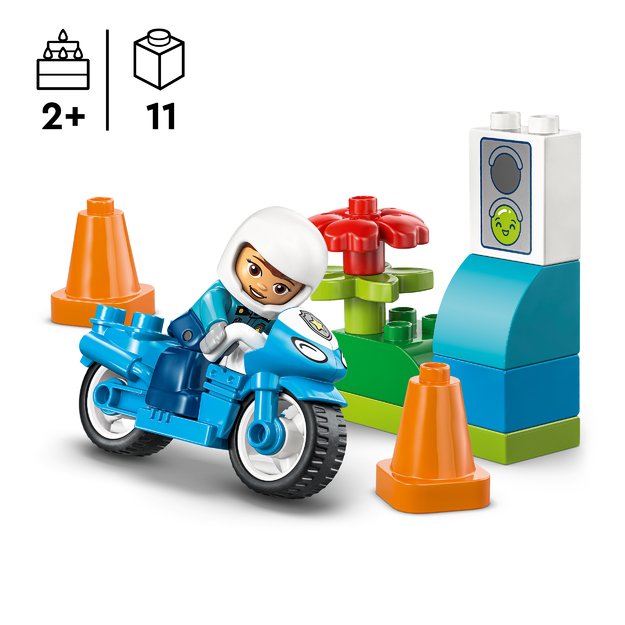  LEGO DUPLO Blue Police Motorcycle