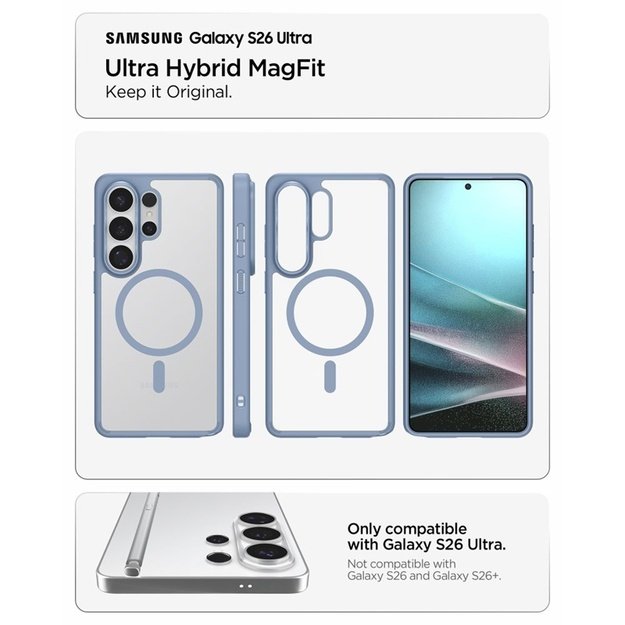 Spigen Ultra Hybrid Mag MagSafe - Case for Samsung Galaxy S26 Ultra (Light Blue)