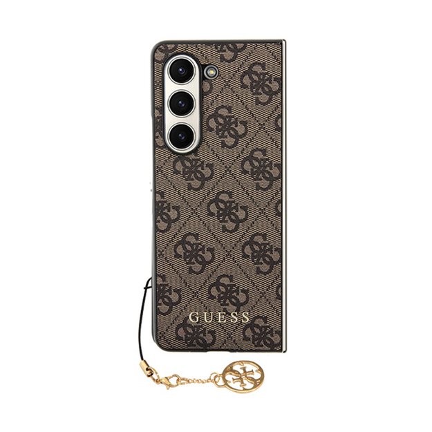 Guess 4G Charms kolekcija – dėklas, skirtas Samsung Galaxy Z Fold 5 (rudas) 11