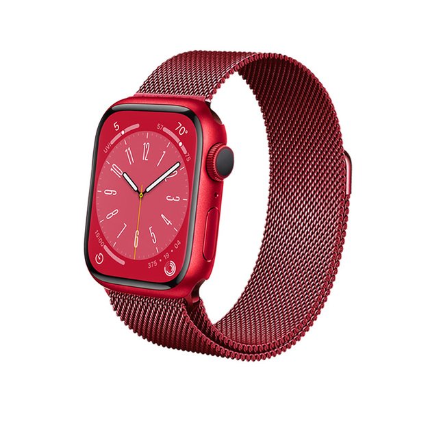 Crong Milano Steel, skirtas Apple Watch 38/40/41mm (Crimson Red)