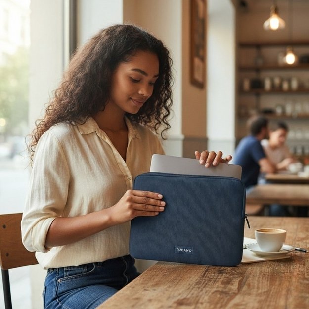 „Tucano Colore2“ – 15 colių „MacBook Pro“ / 14 colių / 13 colių nešiojamojo kompiuterio dėklas (tamsiai mėlynas) 9