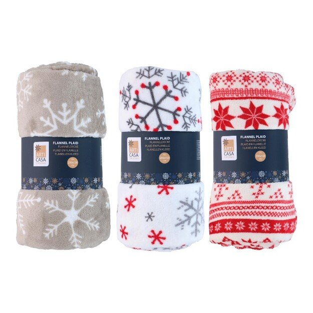 Arti Casa - Flanelinis kalėdinis pledas 150x200 cm (Raudona) 4