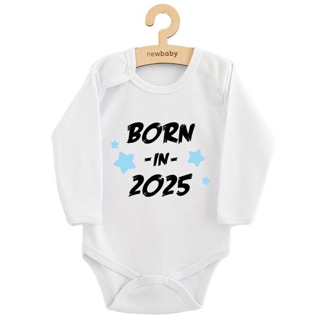 Vaikų spausdintas kūnas New Baby BORN IN 2025 mėlyna, 74 (6-9m) 2
