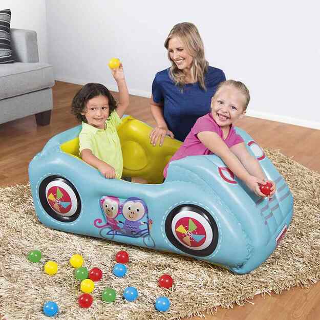 Fisher-Price pripučiamas automobilis su kamuoliukais 119x79x51 cm