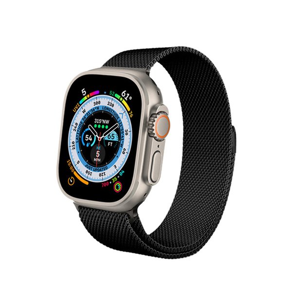 „Crong Milano Steel“, skirtas „Apple Watch“ 38/40/41 mm (juodas)