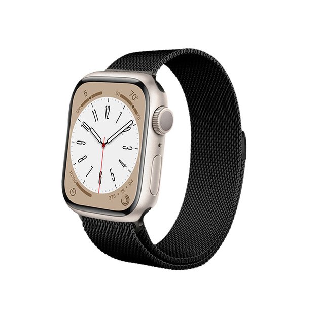 „Crong Milano Steel“, skirtas „Apple Watch“ 38/40/41 mm (juodas)