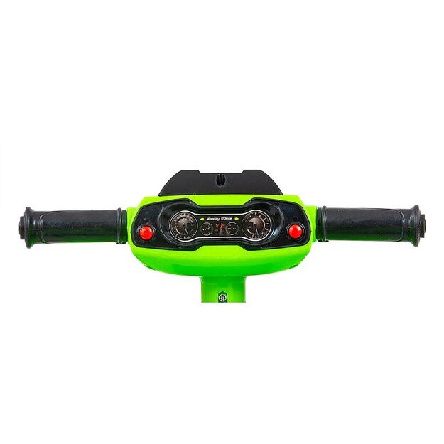 Vaikiškas paspirtukas su garso keturračiu Milly Mally Monster Green 1