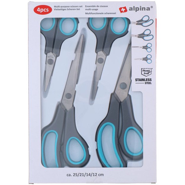 Alpina - žirklių rinkinys 4 vnt. 2