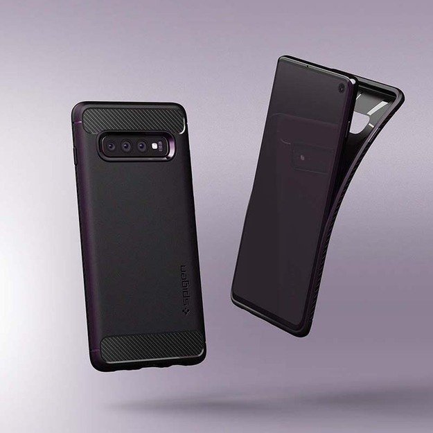 Spigen Rugged Armor – dėklas, skirtas Samsung Galaxy S10 (juodas)