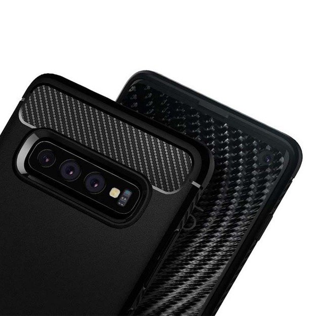 Spigen Rugged Armor – dėklas, skirtas Samsung Galaxy S10 (juodas)