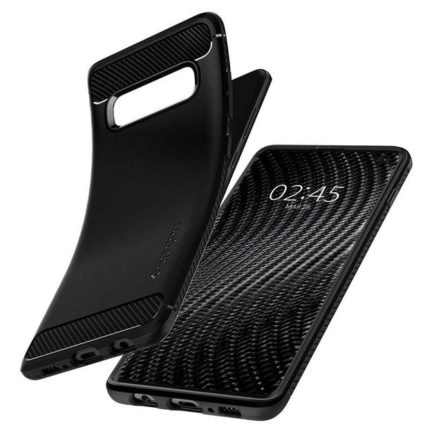 Spigen Rugged Armor – dėklas, skirtas Samsung Galaxy S10 (juodas)