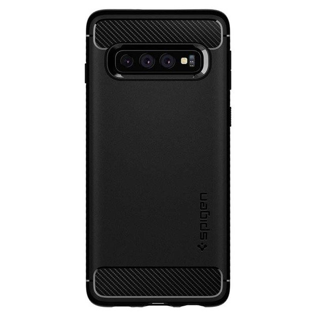 Spigen Rugged Armor – dėklas, skirtas Samsung Galaxy S10 (juodas)