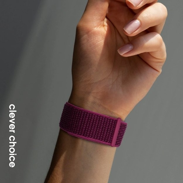 Crong Nylon – sportinė apyrankė, skirta Apple Watch 38/40/41/42 mm (Magenta Fusion) 4