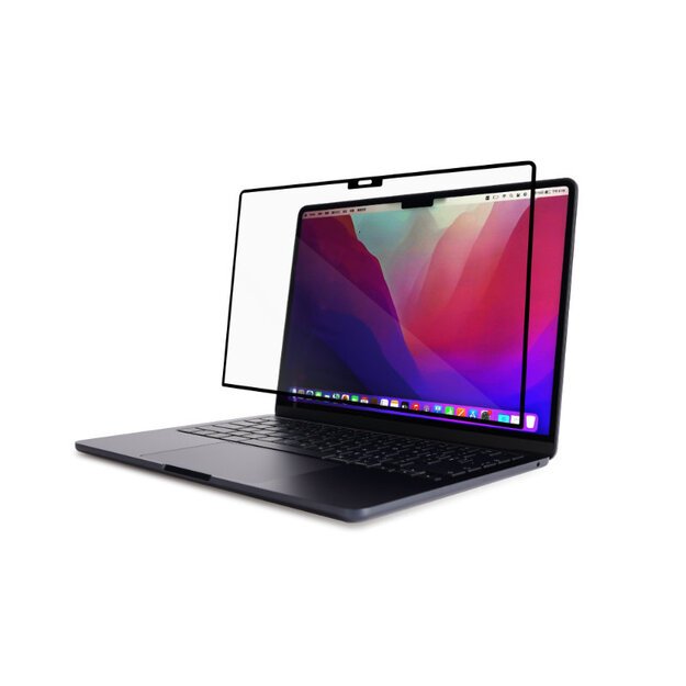 Moshi iVisor AG – matinė ekrano apsauga, skirta MacBook Air 13,6 M3 (2024) / M2 (2022) (juoda / skaidrus / matinis)