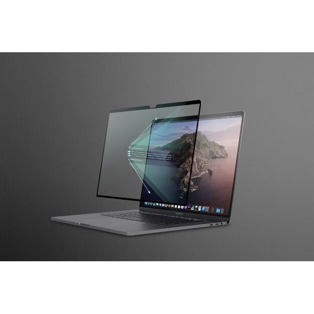 Moshi iVisor AG – matinė ekrano apsauga, skirta MacBook Air 13,6 M3 (2024) / M2 (2022) (juoda / skaidrus / matinis)