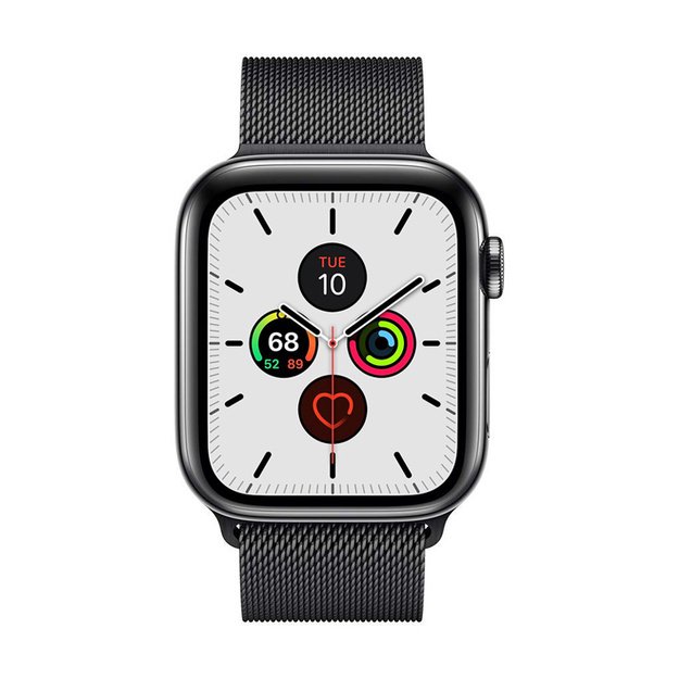 Crong Milano Steel – nerūdijančio plieno dirželis, skirtas Apple Watch 44/45/46/49 mm (juodas)