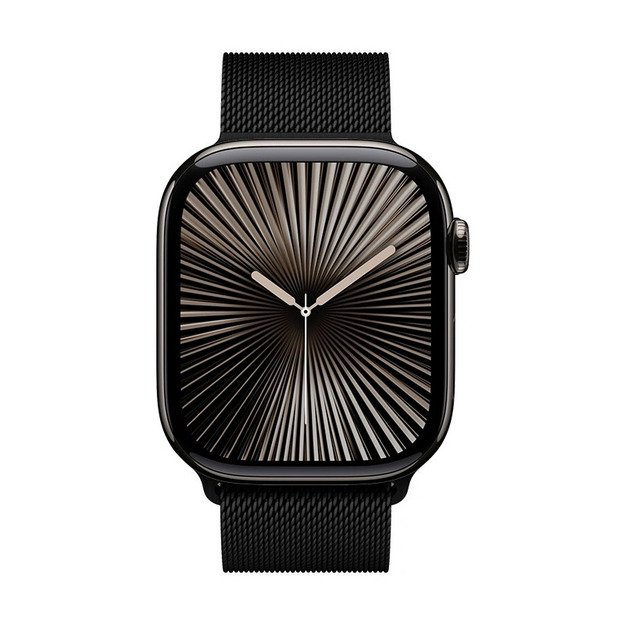 Crong Milano Steel – nerūdijančio plieno dirželis, skirtas Apple Watch 44/45/46/49 mm (juodas) 10