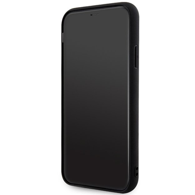 Karlo Lagerfeldo monogramos 3D raštas – „iPhone 11“ dėklas (juodas)