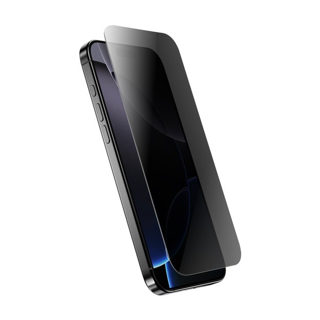 „Crong Privacy 3D Armor Glass“ – grūdintas privatumo stiklas, skirtas „iPhone 16 Pro“