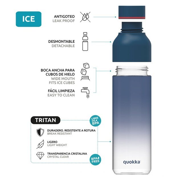 Quokka Ice Kids su dirželiu - Tritan buteliukas 430 ml (Paukščiai)