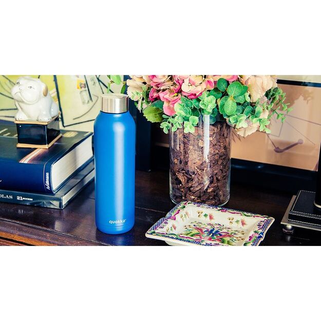 Quokka Solid - Nerūdijančio plieno dvigubas sienelės vakuuminis vandens butelis, nešiojamas termosas 510 ml (Jet Black) 16