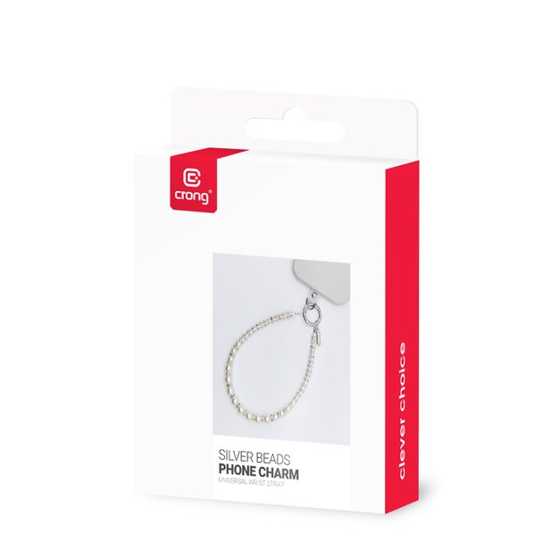 Crong Phone Charm – telefono dirželis (sidabro karoliukai) 8