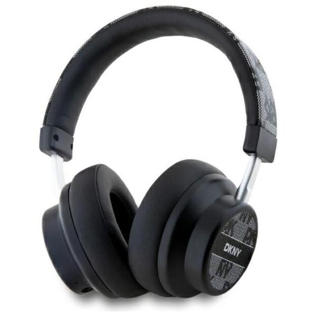 DKNY languotas raštas – belaidės ant ausies uždedamos Bluetooth ausinės V5.3 (juodos) 4