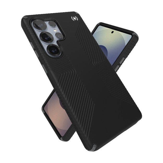 Speck Presidio2 Grip Magnet – dėklas, skirtas Samsung Galaxy S25 Ultra MagSafe (juodas / šiferio pilkas / baltas) 19