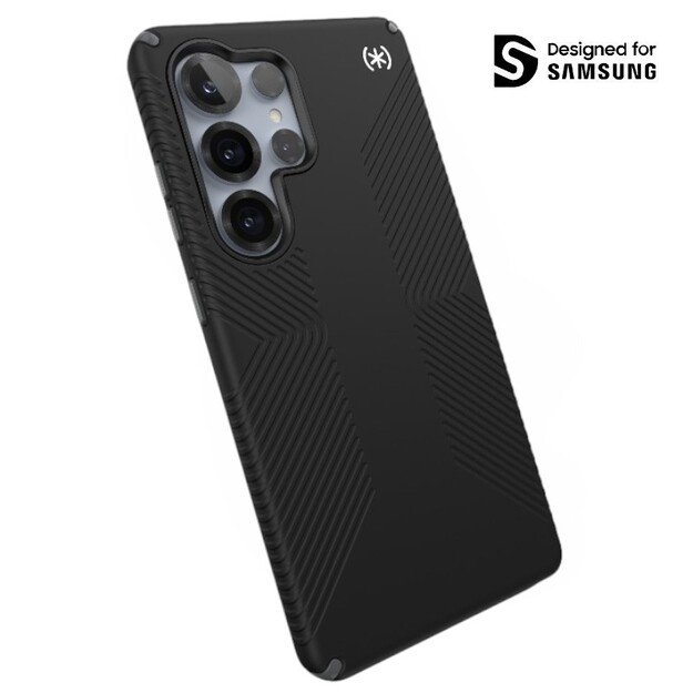 Speck Presidio2 Grip Magnet – dėklas, skirtas Samsung Galaxy S25 Ultra MagSafe (juodas / šiferio pilkas / baltas) 5