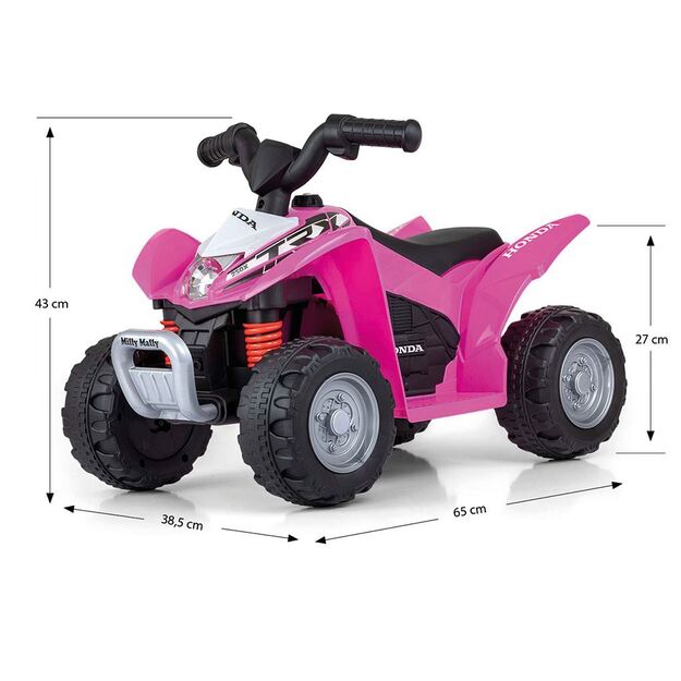 Milly Mally Honda ATV elektrinis keturratis, rožinis