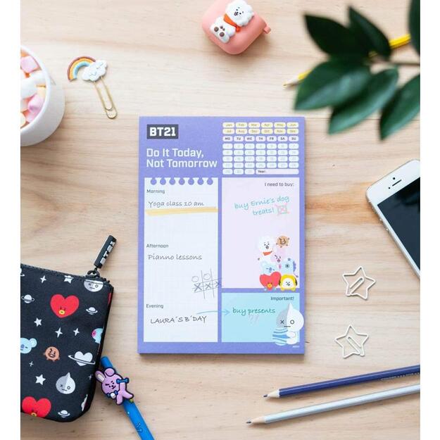 LINE DRAUGAI BT21 - A5 dienos planuoklis 4