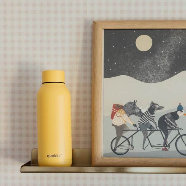 Quokka Solid – nerūdijančio plieno termo butelis 510 ml (šviesiai geltonas) 4