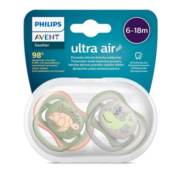 Avent Ultra Air čiulptukai 2 vnt., 6-18 mėn. berniukui, dydis 6-18 mėn., 6-18 mėn.